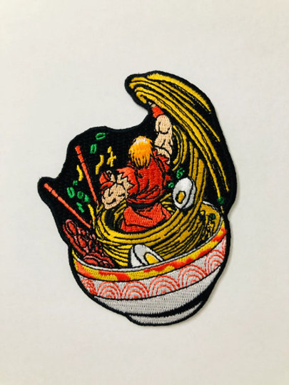 4" Ken Ramen Bowl Iron On/Sew On Patch, Street Fighter, Japanese Japan Travel Souvenir, Cool #p-4156 | Buy 2 Get 1 Free