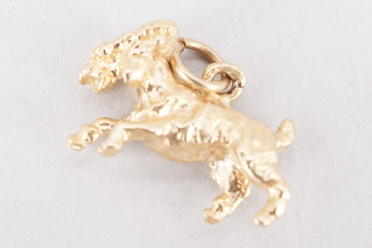 Vintage 14K Gold Ram Charm - Ww