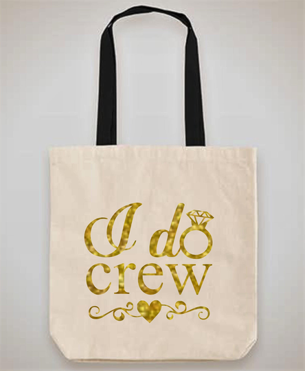Bride Tote Bag, Bridesmaids Gifts, I Do Crew Bags, Bridal Party Bachelorette Wedding Totes, Canvas Women Bag