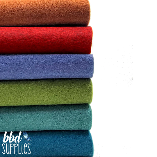 Wool Blend Felt Sheets Collection | Woolen Socks Colors 6 Sheets You Choose Size