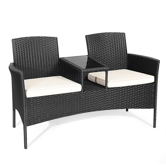 Goplus Modern Black Polyester/Blend Sofa | GYM01340