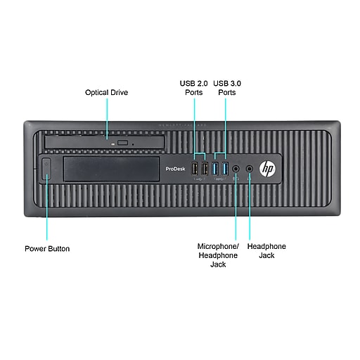 HP 600 G1 Small Form Factor Refurbished Desktop Computer, Intel Core i5 Processor, 8GB Memory, 500GB HDD