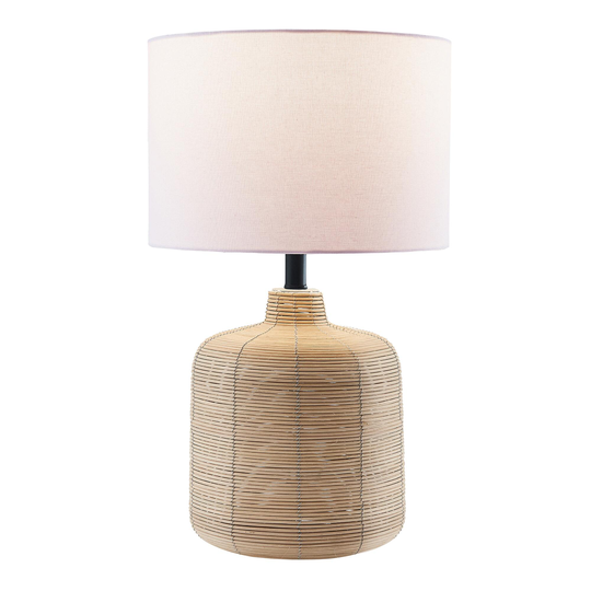 Natural Woven Rattan Sabina Table Lamp by World Market