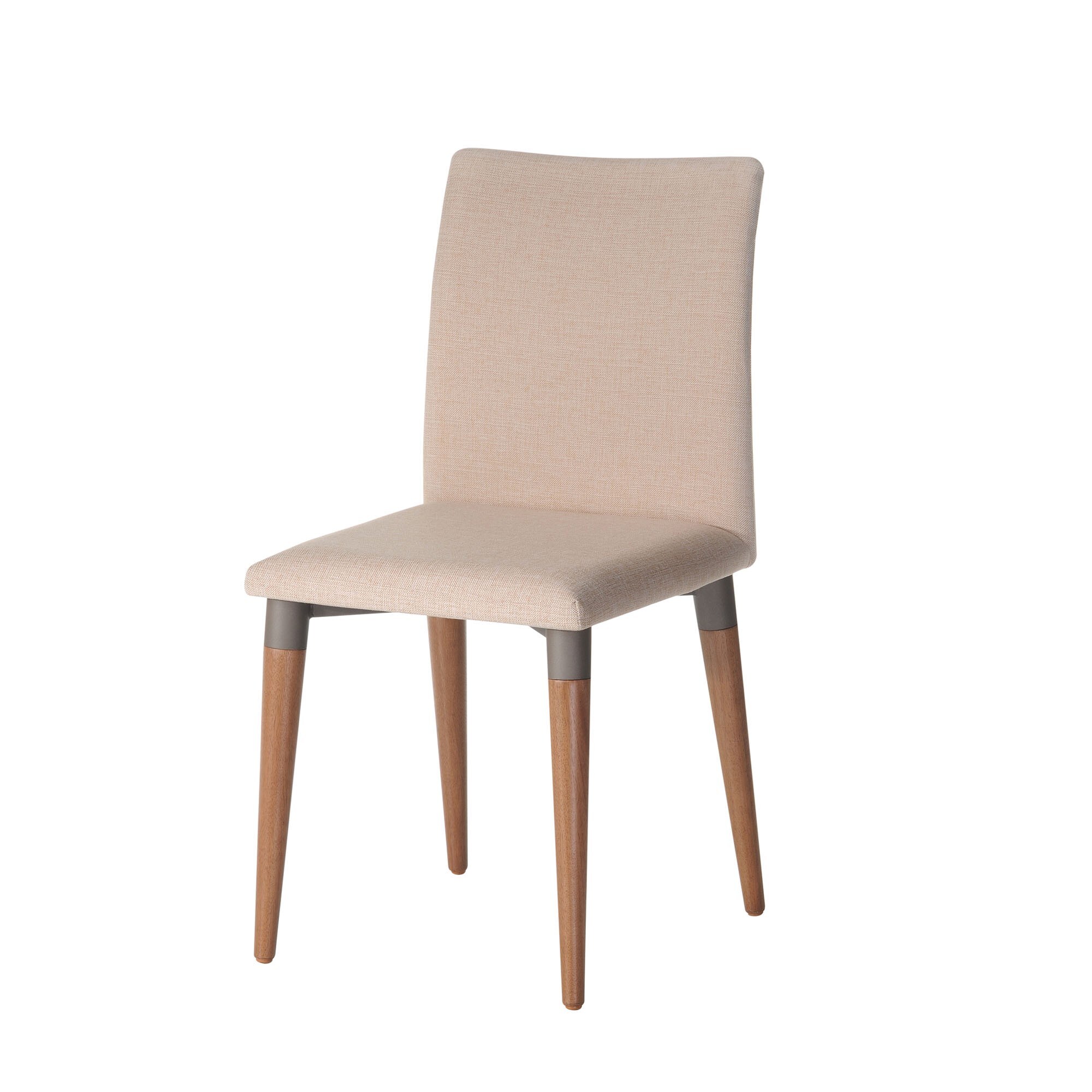 Manhattan Comfort Charles Contemporary/Modern Polyester/Polyester Blend Upholstered Dining Side Chair (Wood Frame) in Brown | 1011452