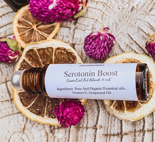 Serotonin Boost Essential Oil Roll On Blend 10Ml, Oils, Therapeutic, Organic, Self Care, Personal Party Favors