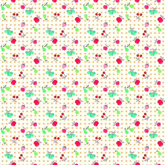 Cook Book Fruit Fabric By Lori Holt Of Bee in My Bonnet For Riley Blake Designs