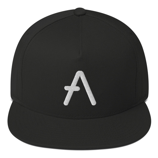 Aave Hat, Embroidered Flat Bill Snapback Cap, Crypto Gift