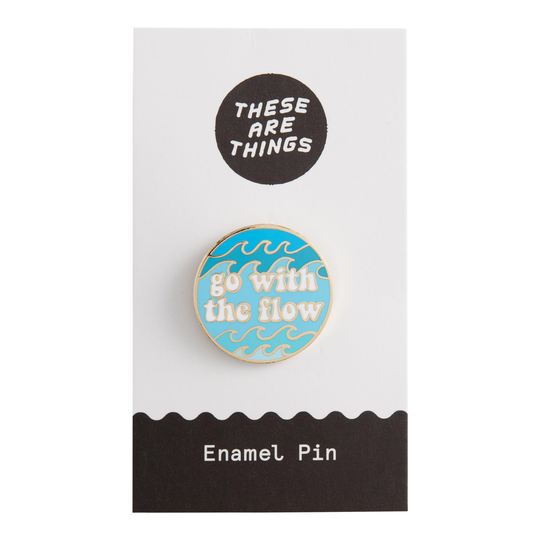 Go With The Flow Enamel Pin by World Market