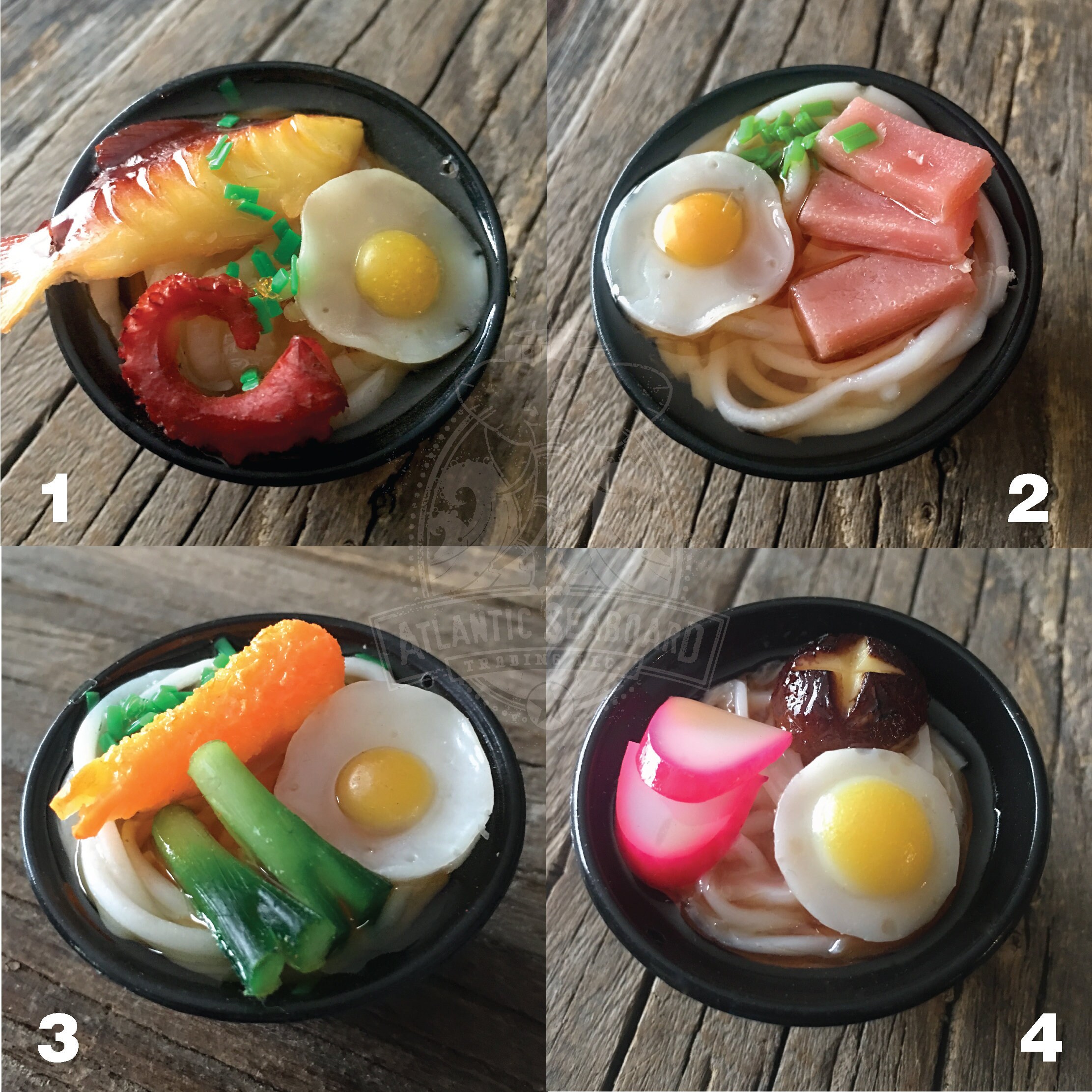 Japanese Miniature Simulated Food Bowl Of Ramen Keychain Style 1-4