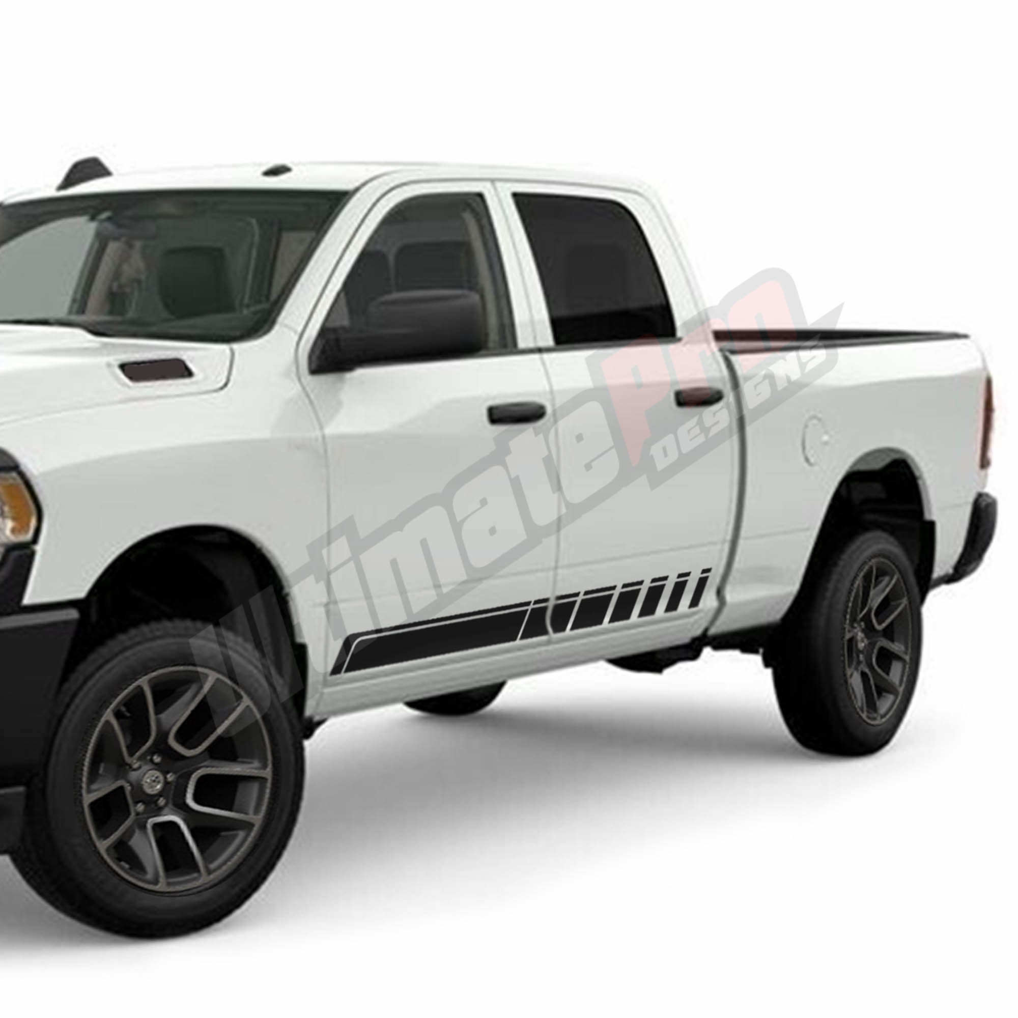 Sport Side Stripes Decal Sticker Compatible With Dodge Ram 2500 2009 - 2020 4x4 Racing Gen 3 4 5 Srt