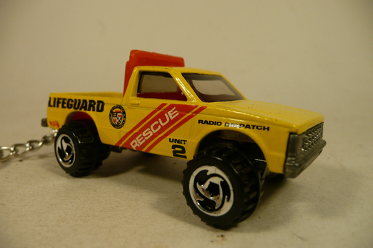 Keychain 80's Lifeguard Rescue 1980's Pick Up Truck Key Chain