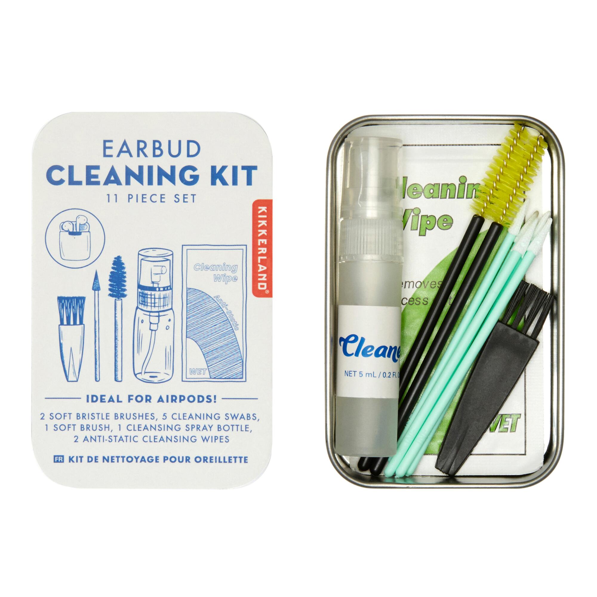 Kikkerland Earbud Cleaning Kit: Black/White by World Market