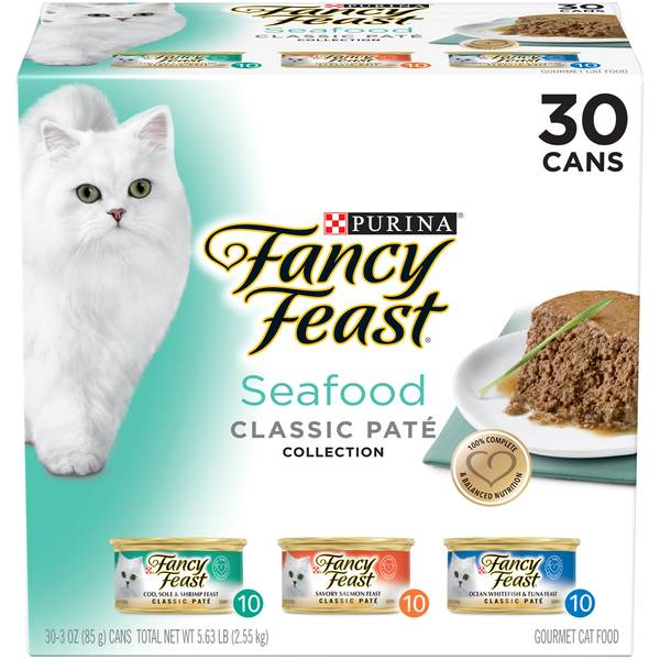 Fancy Feast 30-Pack 3 oz Seafood Pate Cat Food