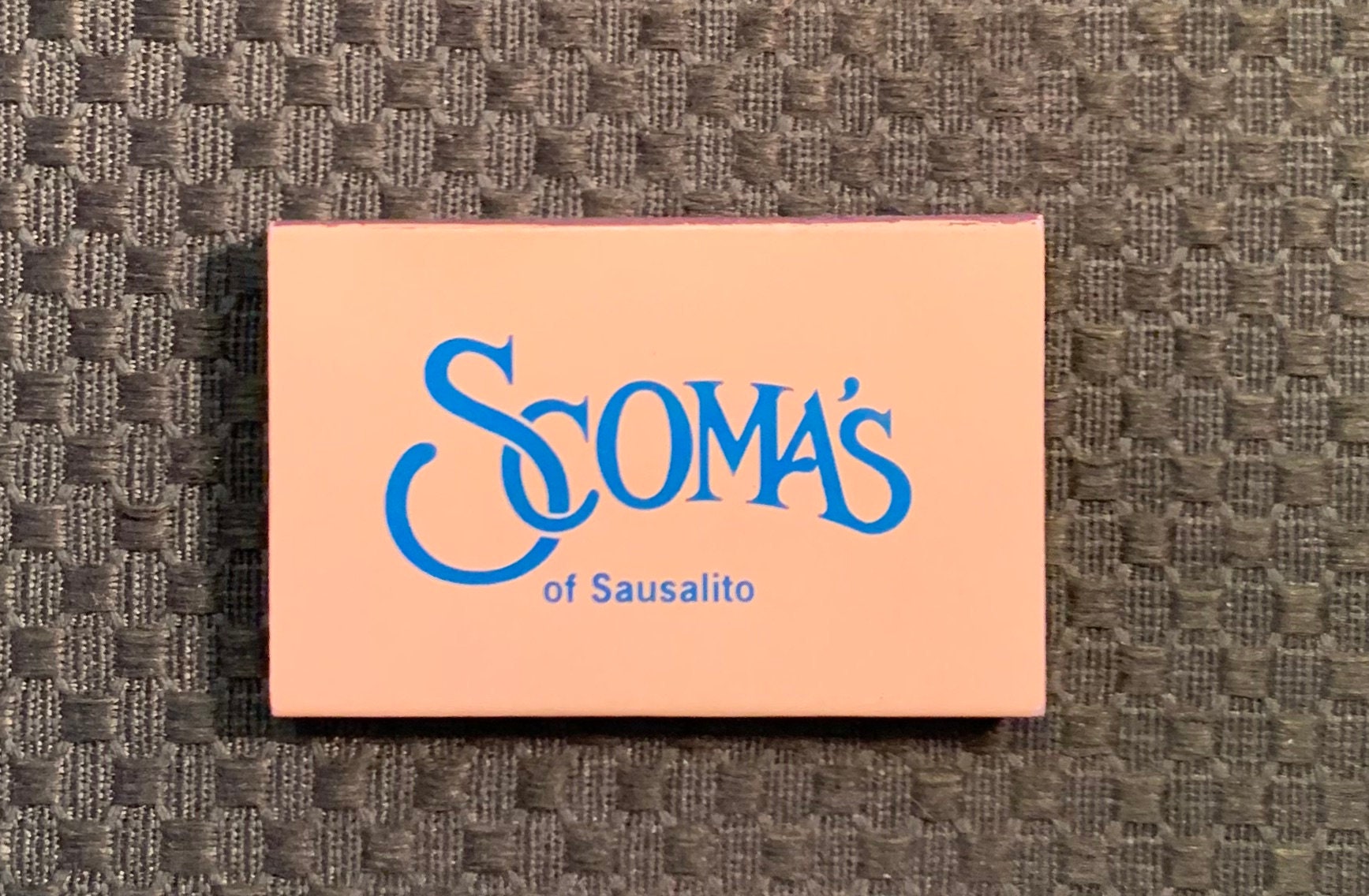 Vintage Matchbook, Scomas Seafood, Restaurant, Sausalito, California, Matchbox, with Match Sticks, Free Ship in Usa