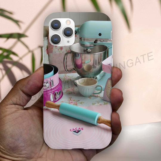 Baking Powder Blending Machine Rolling Phone Case, Gift For Baker, Lovers Apple Iphone 12 in Stock Samsung Tpc44