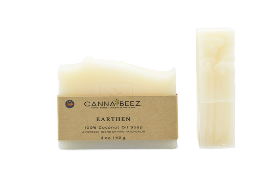Earthen A Perfect Blend Of Fine Patchoulis Cold Process Soap; 100% Organic Virgin Coconut Oil; Small Batch; Handcrafted; Palm Oil Free