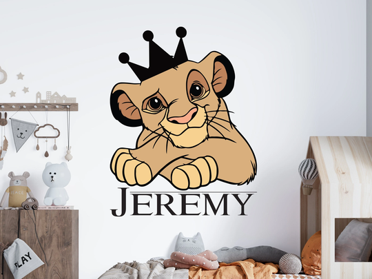 The Lion King Wall Decal Cartoon Sticker Simba & Mufasa Quote Nursery Decor Cus209