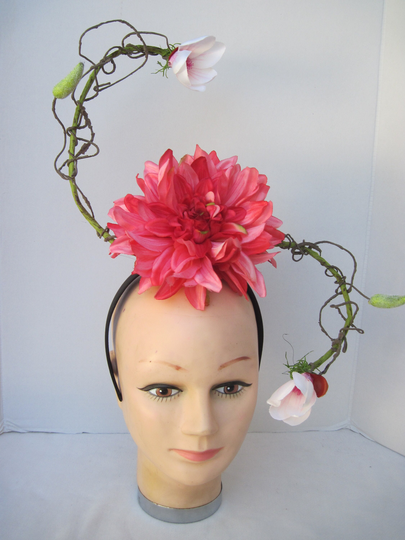 Dahlia Flower & Vine Headpiece