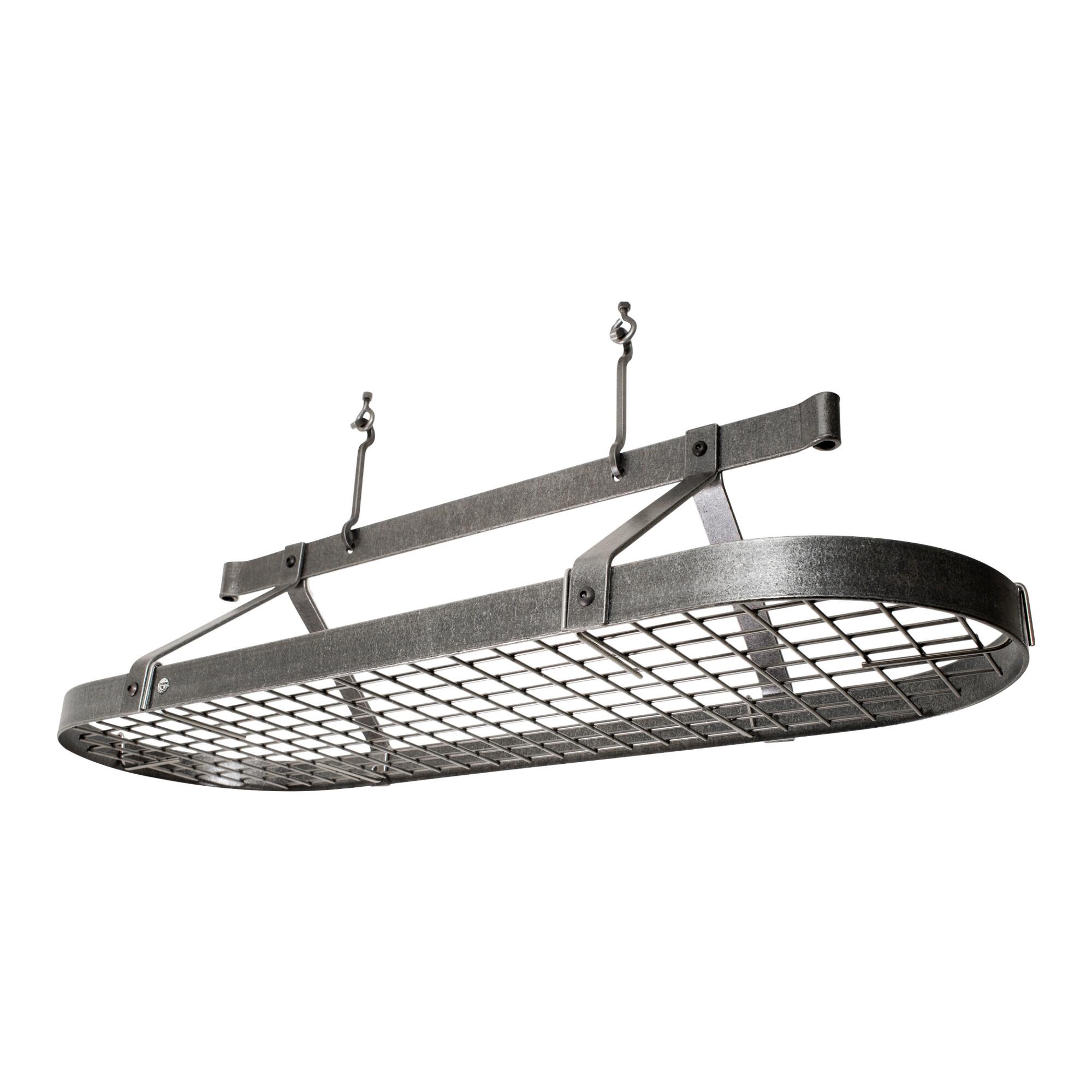 Enclume 4' Hammered Steel Ceiling Pot Rack by World Market
