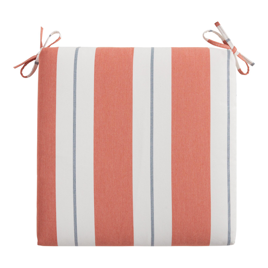 Sunbrella Persimmon Stripe Outdoor Patio Chair Cushion: Orange/Multi - Acrylic by World Market
