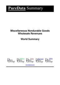 Miscellaneous Nondurable Goods Wholesale Revenues World Summary: Market Values & Financials by Country Editorial DataGroup Author