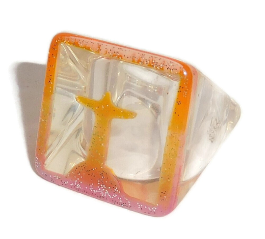 Sobral Rio Design Corcovado Christ Redeemer Artist Made Statement Ring Size 7