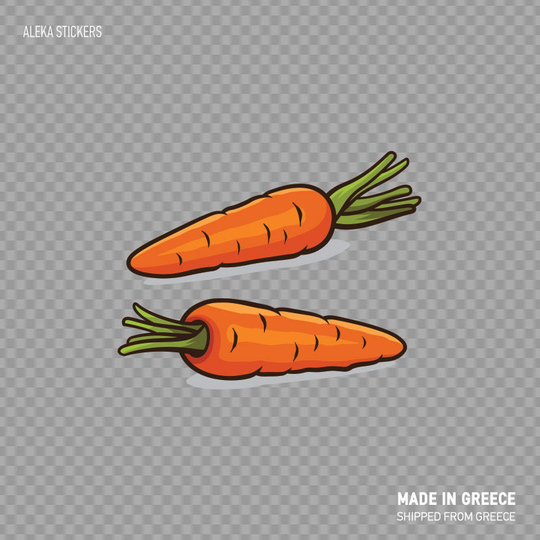 Decal Sticker Pair Of Carrots Cook Professionally Food Tasteful Vegetable Sauce Store Decoration Seafood Restaurant 22325