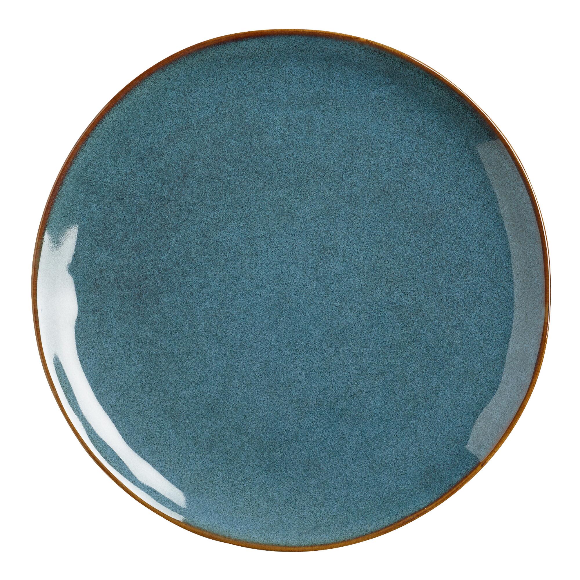 Indigo Organic Reactive Glaze Salad Plates, Set of 2: Blue - Stoneware by World Market