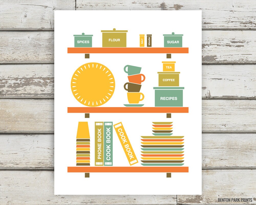 Kitchen, Kitchen Print, Art, Cook Book, Cooking, Baking, Decor, Book Essentials, Wall Home