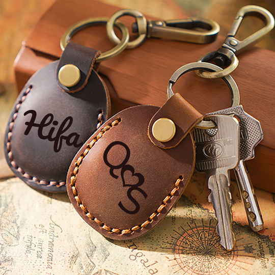 Personalized Leather Keychain, Custom Key Chain, Customized Anniversary Gift, Birthday Gift For Mom, Groomsmen