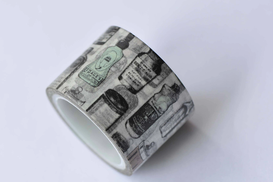 Perfume Bottle Jar Container Adhesive Washi Tape 30mm Wide X 5M Roll No.12817