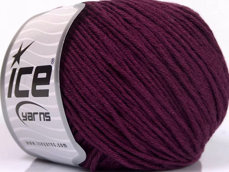4 Pk Cotton Bamboo Blend Yarn, Dk Light, Dark Red, Maroon, Burgundy, Double Knitting, Natural Yarn