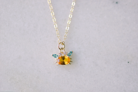 Crab Necklace Cancer Zodiac Birthday Gift July Birthday Gifts Sea Creature Quirky For Friends Seafood Lovers