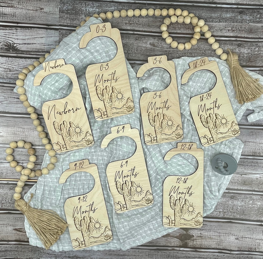 Nursery Closet Dividers/ Cactus Clothes Dividers/Desert Theme Organizers