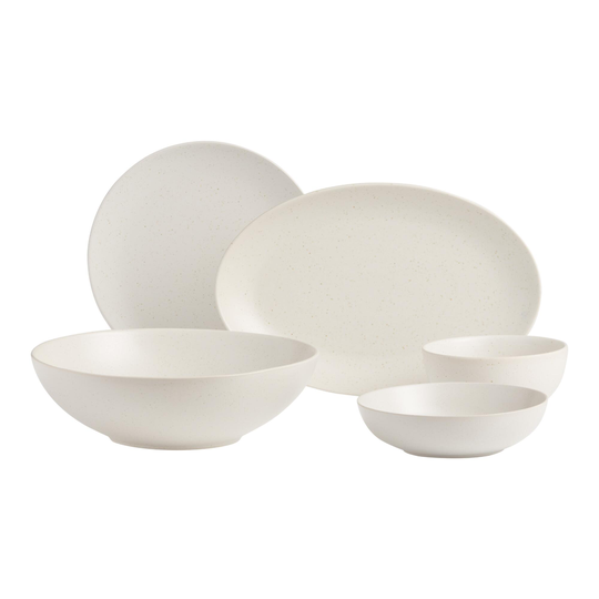 Cream Speckled Flekk Dinnerware Collection by World Market