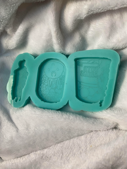 Kawaii Girl Japanese Food Palette Keychains Charms Molds Silicone Mold For Epoxy Resin Supplies