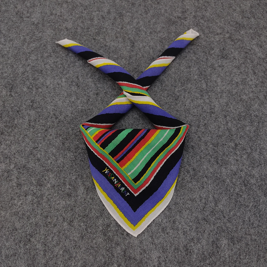 Vintage Yves Saint Laurent Handkerchief Neckerchief Headband Bandana Babushka Wrap Authentic Accessories Gift Summer Gift For Mum Christmas