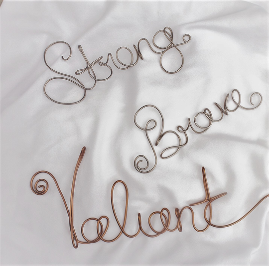 Inspirational Writing Wire Signs Set Of 3