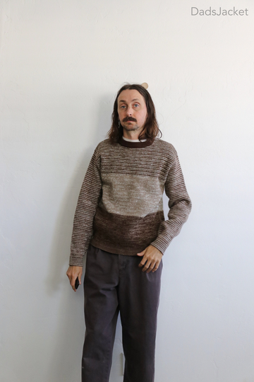 70S Striped Wool Blend Sweater Small