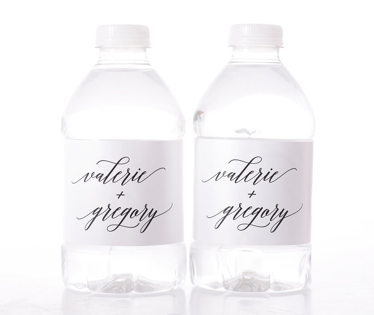 Calligraphy Wedding Water Bottle Labels - Waterproof For Weddings Wraps #wdiw-240