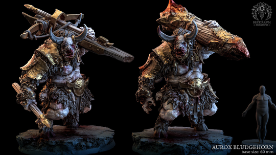 Aurox Bludgehorn Ballista & Ram - The Minotaurs Bestiarum Wargaming D&d Dnd