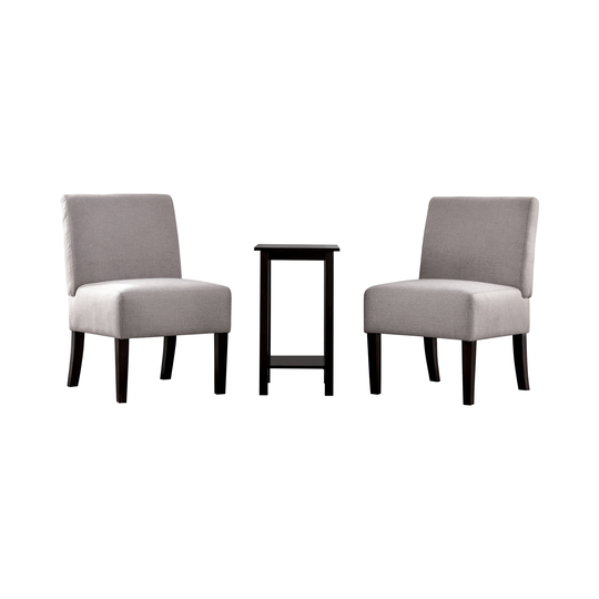 Furniture of America Anselm Casual 3-Piece Polyester/Polyester Blend Gray Living Room Set | IDF-AC6931LG