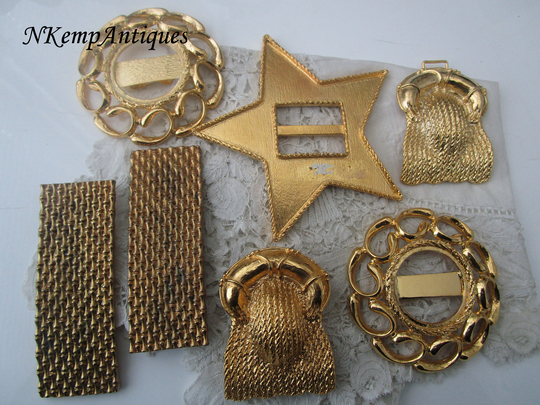 Vintage Buckle Component X 7 For Re-Purpose