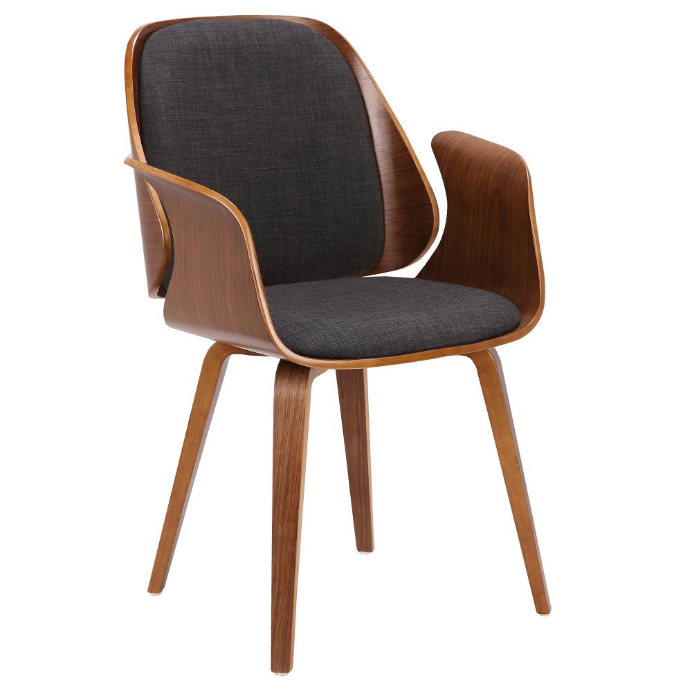 Armen Living Tiffany Contemporary/Modern Polyester/Polyester Blend Upholstered Dining Arm Chair (Wood Frame) | LCTFCHWACH