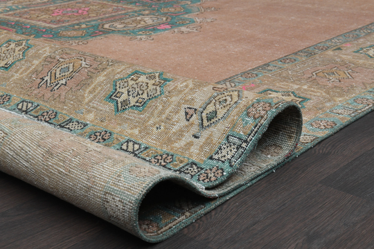 9.6x12.4 Ft Handmade Turkish Rug, Anatolian Hrtiz Oversized Area Minimalist Large Living Room 10x12 Rug