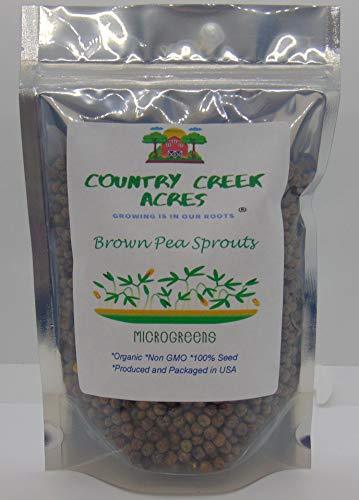Brown Speckled Pea Sprouting Seed, Organic, Non GMO - 4 oz - Country Creek Brand