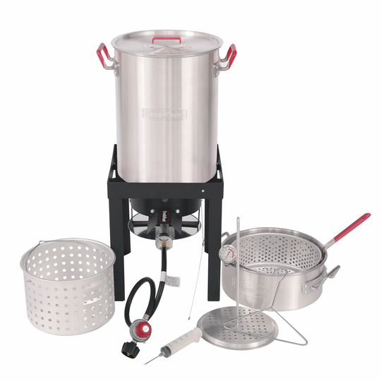 Creole Feast 1-Burner 30-in Propane Electronic Aluminized Steel Boiler | TFK3001