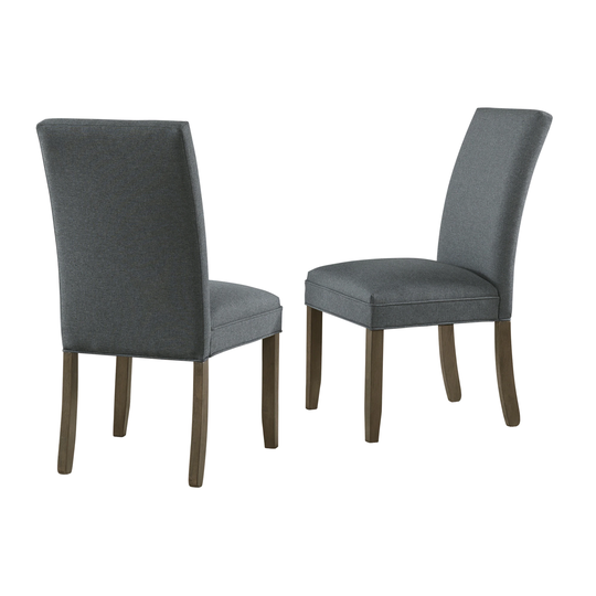 Alaterre Furniture Set of 2 Gwyn Casual Polyester/Polyester Blend Upholstered Dining Side Chair (Wood Frame) in Gray | ANGP02FDC