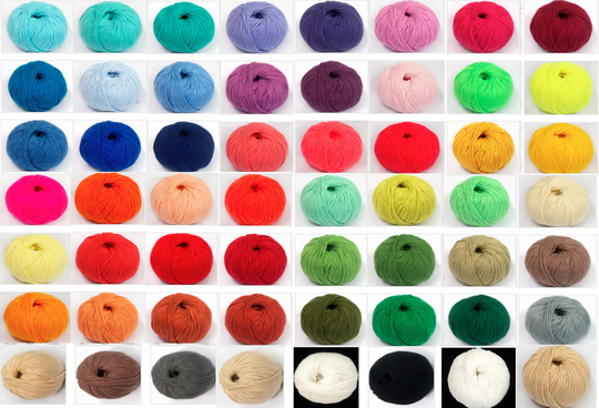 8Pk Cotton Acrylic Blend Amigurumi Yarn, Fine Sport Weight Animals, Dolls, Bulk, Discount Yarn