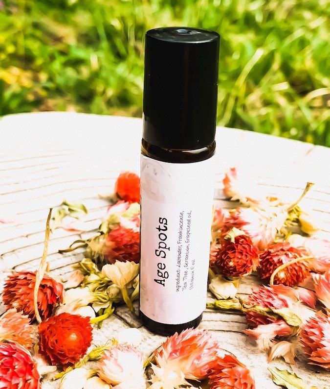 Age Spots Essential Oil Rollerball Blend 10Ml, Organic, Oils, Self Care, Personal Bath & Body, Skin Care, Gift